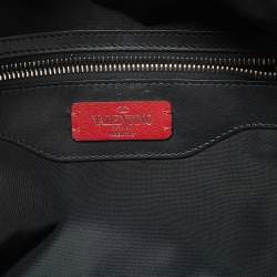 Pre Owned Valentino Black Nylon and Leather Belt Bag