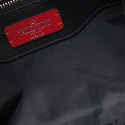 Pre Owned Valentino Black Nylon and Leather Belt Bag