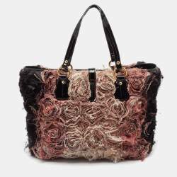 Pre Owned Valentino Multicolor Satin and Patent Leather Rosier Tote