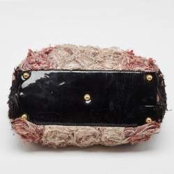 Pre Owned Valentino Multicolor Satin and Patent Leather Rosier Tote