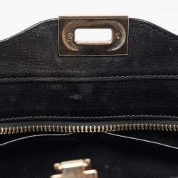 Pre Owned Valentino Black Leather Small Rockstud Trapeze Tote