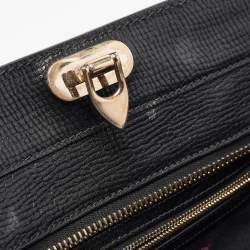 Pre Owned Valentino Black Leather Small Rockstud Trapeze Tote