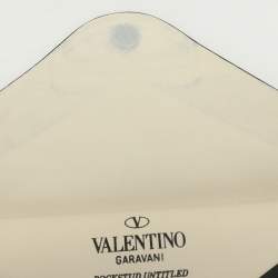 Pre Owned Valentino Black Leather Envelope Rockstud Clutch