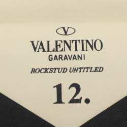 Pre Owned Valentino Black Leather Envelope Rockstud Clutch