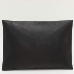 Pre Owned Valentino Black Leather Envelope Rockstud Clutch