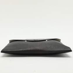 Pre Owned Valentino Black Leather Envelope Rockstud Clutch