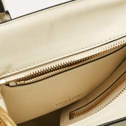 Pre Owned Valentino Off White Leather Small VLogo Walk Tote