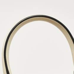 Pre Owned Valentino Off White Leather Small VLogo Walk Tote