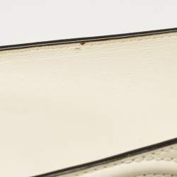 Pre Owned Valentino Off White Leather Small VLogo Walk Tote