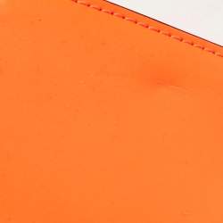 Valentino Neon Orange Leather Small Supervee Crossbody Bag