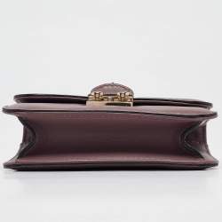 Valentino Mauve Leather Mini Glam Lock Flap Shoulder Bag