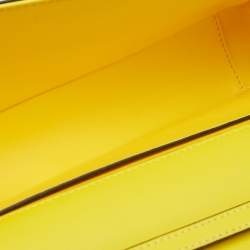 Pre Owned Valentino Yellow Leather Medium Loco Shoulder Bag