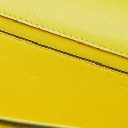 Pre Owned Valentino Yellow Leather Medium Loco Shoulder Bag