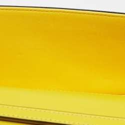 Pre Owned Valentino Yellow Leather Medium Loco Shoulder Bag