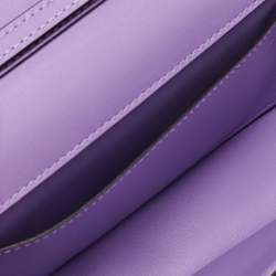 مملوكة مسبقًا Valentino Purple Leather Loco Flap Shoulder Bag