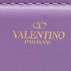 مملوكة مسبقًا Valentino Purple Leather Loco Flap Shoulder Bag