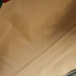 Pre Owned Valentino Green/Beige Leather Aphrodite Bow Top Handle Bag