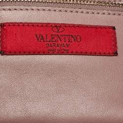 مملوكة مسبقًا Valentino Mauve Leather Small Rockstud Trapeze Tote