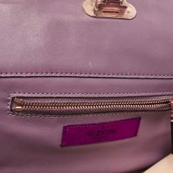 مملوكة مسبقًا Valentino Mauve Leather Small Rockstud Trapeze Tote