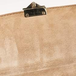 Pre Owned Valentino Beige Patent Leather Medium Rockstud Glam Lock Shoulder Bag