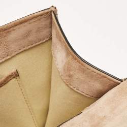 Pre Owned Valentino Beige Patent Leather Medium Rockstud Glam Lock Shoulder Bag