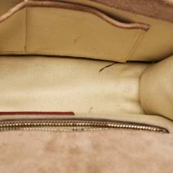 Pre Owned Valentino Beige Patent Leather Medium Rockstud Glam Lock Shoulder Bag