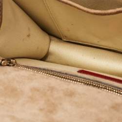 Pre Owned Valentino Beige Patent Leather Medium Rockstud Glam Lock Shoulder Bag