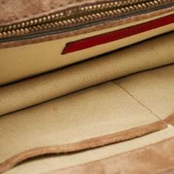 Pre Owned Valentino Beige Patent Leather Medium Rockstud Glam Lock Shoulder Bag