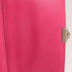 Valentino Pink Leather Large Glam Lock Shoulder Bag