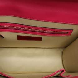 Valentino Pink Leather Large Glam Lock Shoulder Bag