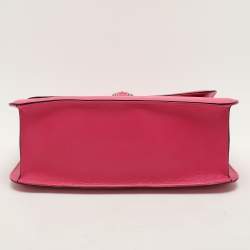 Valentino Pink Leather Large Glam Lock Shoulder Bag