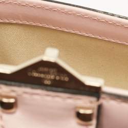 Valentino Light Pink Leather Mini Glam Lock Flap Shoulder Bag