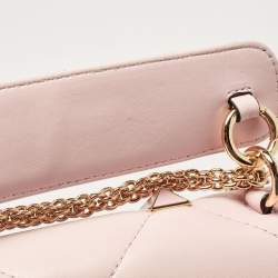 Pre Owned Valentino Pink Leather Medium Roman Stud Top Handle Bag