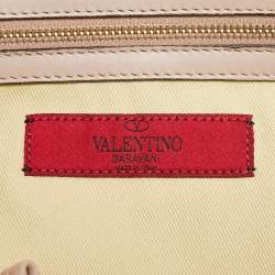 Valentino Old Rose Leather and Lace Dome Satchel