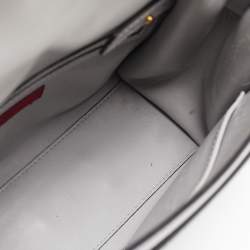 Pre Owned Valentino Ash Grey Leather My Rockstud Top Handle Bag