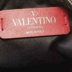 Pre Owned Valentino Gold Chainmail Bebop Ring Loop-Handle Clutch 