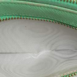 Valentino Green Leather Zip Around Wallet