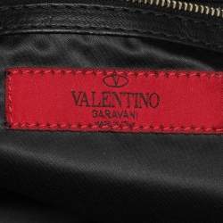 Valentino Multicolor Printed Nylon And Leather Double Pocket Bow Tote