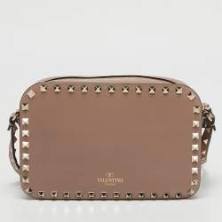 Valentino Old Rose Leather Rockstud Crossbody Bag