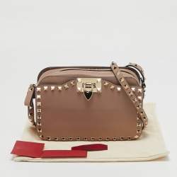 Valentino Old Rose Leather Rockstud Crossbody Bag