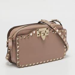 Valentino Old Rose Leather Rockstud Crossbody Bag