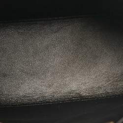 Pre Owned Valentino Black Leather VLogo Mini Bucket Bag