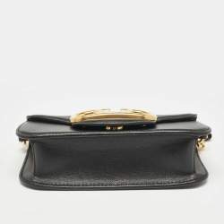 Pre Owned Valentino Black Leather Small Loco Shoulder Bag