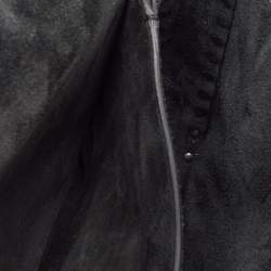 Pre Owned Valentino Black Leather Guitar Rockstud Rolling Crossbody Bag