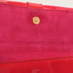 Valentino Pink Patent Leather Bow Chain Clutch