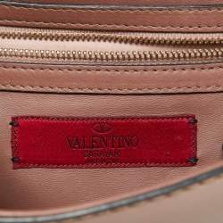 Valentino Multicolor Leather Crystal Embellished Small Glam Lock Shoulder Bag