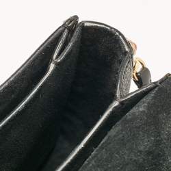 Pre Owned Valentino Black Leather Rolling Rockstud Shoulder Bag