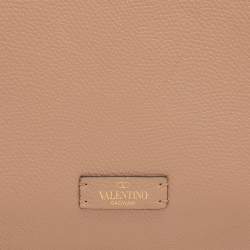 Pre Owned Valentino Beige Leather Small VSLING Top Handle Bag