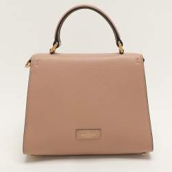 Pre Owned Valentino Beige Leather Small VSLING Top Handle Bag