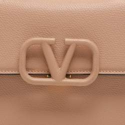 Pre Owned Valentino Beige Leather Small VSLING Top Handle Bag